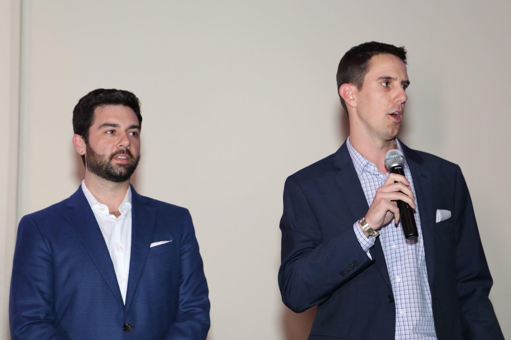 Brian Lyss, President of Young Friends, Brad Schmidt, co-chair